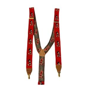 Vtg J.G. Hook Walt Disney Co. Mickey Mouse Suspenders Red | Adult